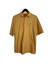 Masters Clubhouse Collection Mens Size Large Polo Shirt Italy Yellow Stripe - £70.43 GBP