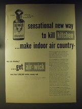 1945 Air-wick Air Freshener Ad - Sensational new way to kill kitchen - £14.55 GBP
