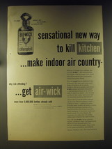 1945 Air-wick Air Freshener Ad - Sensational new way to kill kitchen - $18.49