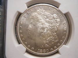 Ngc MS65 1880-S Morgan 90% Silver Dollar - Bu - £176.76 GBP