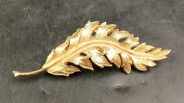 Coro Costume Jewelry Leaf Pin c.1961, 3&quot; x 1&quot;  OBO - $684.24 MXN