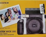 Fujifilm Instax Wide 300 Black Silver Auto Focus Instant Film Camera Wit... - $123.74