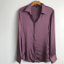 Ann Taylor Silk Shirt 12 Pink Polka Dot Button Up Shirt Collared Long Sl... - £18.32 GBP