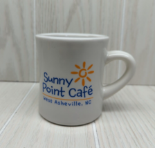 Sunny Point Cafe West Asheville NC white diner coffee mug cup blue yello... - £13.29 GBP