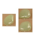 CARVED Unique PALMSTONE Green with stand  #579VVV - $19.16