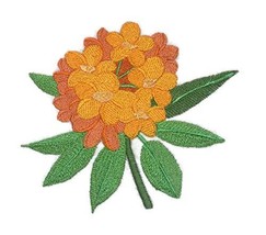 Custom and Unique Garden&#39;s Best Delight Flower [Rhododendron ] Embroidered Iron  - £13.37 GBP