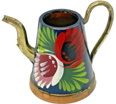Vintage Handpainted Miniature 2&quot; Metal Tea or Coffee Pot No Lid Made in ... - £11.18 GBP