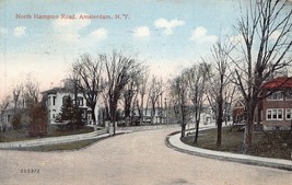 Amsterdam Ny New York ~ North Hampton Road ~1915 Cartolina - £7.28 GBP