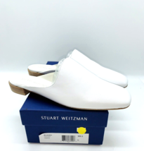 Stuart Weitzman Mulearky Slip On Mules- White Nappa, US 8.5M - £118.69 GBP