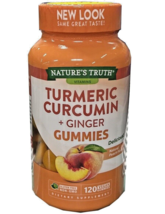 Nature&#39;s Truth Turmeric Curcumin Gummies + Ginger, Peach Flavor (120 ct.) - £29.66 GBP