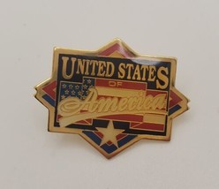 USA United States of America Patriotic Red White &amp; Blue Stars Lapel Hat Pin - $19.60