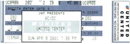 AC/DC Ticket Stub April 8 2001 Chicago Illinois - £35.22 GBP