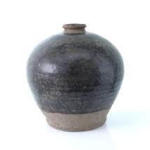 Chinese Ming Dynasty Storage Jar Brownware 6.75&quot; tall x 6&quot; wide - $460.35