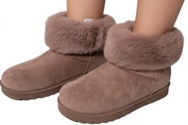 SO Women Coatimundi Mauve Soft  Faux-Fur Cuff Winter Slip-on Boots (Size... - $31.68