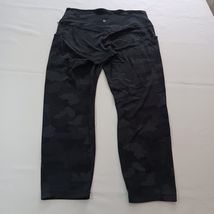 Lululemon Women's High-Rise Black Camo Leggings Measured Sz 10 (30"×23.5") image 2