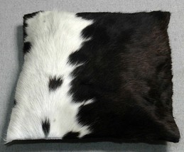 Set of 2 Cowhide Cushion Pillowcases Black and White | Christmas Decor Cushion P - £56.70 GBP