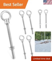 Versatile 316 Stainless Steel Eye Bolts, 1/2&quot;x6&quot; for Angular Loads Manag... - $43.50