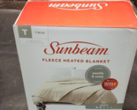 Sunbeam Royal Ultra Fleece Heated Electric Bed Blanket TWIN Mushroom Brown - $42.74