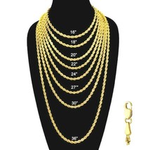 Hip Hop 14K Gold GP 8mm Solid Rope Chain Necklace 18" 20" 22" 24" 30" 36" inches - $8.90+