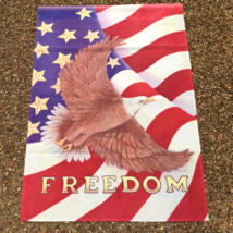 Freedom Bald Eagle America Double Side 28x40 Independence Memorial Day 4th July - £6.78 GBP