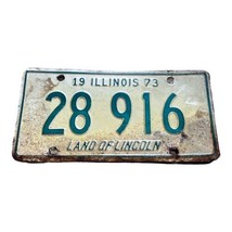 Vintage 1973 Illinois Land Of Lincoln Collectible License Plate Original... - £7.86 GBP