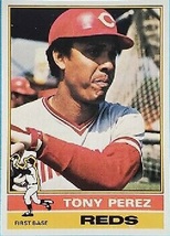 1976 Topps Tony Perez, Cincinnati Reds, Baseball Card #325, Collect or Christmas - £1.53 GBP