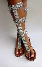 Modern women; Handmade African maasai beaded gladiator sandals - £39.18 GBP