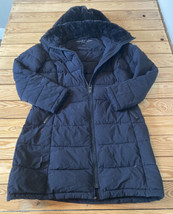 Andrew Marc Women’s Full Zip Hooded Puffer coat size M Black Sf17 - £38.84 GBP