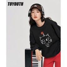 Toyouth Women Sweatshirts 2022 Autumn Long Sleeve O Neck Loose Hoodies F... - $149.52