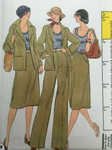 Vogue Sewing Pattern 9436 Jacket, Skirt, Pants, Shirt Vintage 1970s Uncu... - $16.96