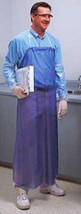 PROTECTIVE Full BIB APRON Blue Vinyl 49&quot; L x 33&quot; W 6 Mil CPP ANSELL 56-0... - $18.13