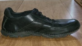 Rockport Men&#39;s Shoes Sz.8 Black Leather Sneakers Lace-Up - $21.07