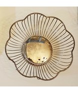 Silver plated Wire Fruit Bread Basket  9.5&quot; VTG Scalloped Shape Serving ... - $19.71