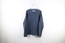 Vintage LL Bean Mens Medium Rivers Driver Wool Blend Thermal Knit T-Shirt Blue - £31.10 GBP