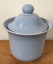 Vtg Pfaltzgraff 1.5 qt Heirloom Lt Blue Kitchen Flour Canister Planter L... - £47.01 GBP