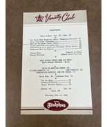 Vintage 40s Variety Club Menu HOTEL ADOLPHUS Dallas Texas restaurant Adv... - £7.81 GBP
