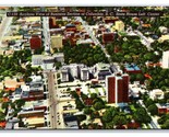 Airplane View Five Points Business Section Columbia SC UNP Linen Postcar... - $2.63