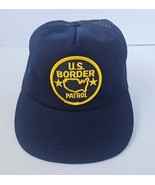 U.S. Border Patrol Hat Snapback Trucker Hat Blue Navy Gold Vintage  - $28.43 CAD