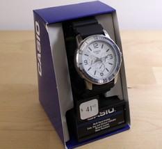 Casio Standard Multi Analog Men&#39;s Watch Silver w/ White Dial 12/24 Hours... - €33,64 EUR