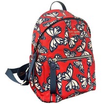 Kate Spade Chelsea Nylon Medium Backpack Red Black Butterflies KB591 NWT $299 - £87.01 GBP