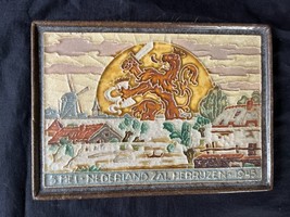 DELFT Porcelaine Cloisonné Carrelage WWII Série &quot; Holland Reborn En - $204.08 CAD