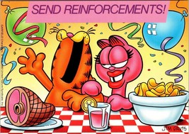 Send Reinforcements! Postcard Garfield the Cat Cartoon Comic Arlene party Ham - £3.90 GBP