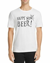 Noize Mens Happy New Beer Graphic Shore Sleeve T-Shirt White-Size Large - £15.71 GBP