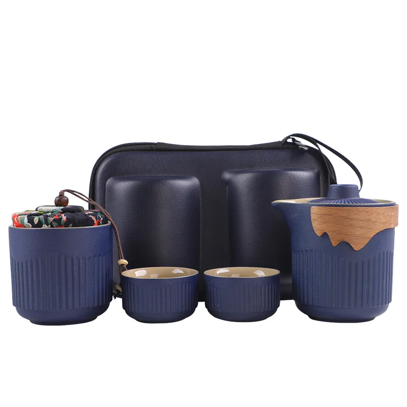 Portable Travel Tea Set, Outdoor Camping Tea Making Tool, Single Kung Fu Teaware - £38.69 GBP