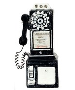 Dollhouse Miniature - 1950&#39;S Style Pay Phone - Black - £16.51 GBP