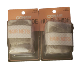 2 Conair Hold And Hide  medium Hair Nets  10 Packs - $12.01