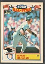 Boston Red Sox Wade Boggs 1990 Topps Glossy All Star Insert Baseball Card #15 nm - $0.50