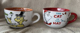 Dr. Seuss The Cat In The Hat &amp; Green Eggs And Ham Soup Mugs Cups New Sam I Am - £31.41 GBP
