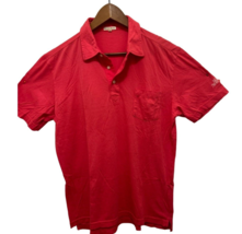 Peter Millar Pink Red Polo Shirt Cotton Short Sleeve Summer Size Med - $24.74