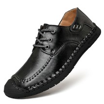 2021 Genuine Leather Flats Fashion Men&#39;s Casual Shoes Brand Man Soft Comfortable - £60.35 GBP